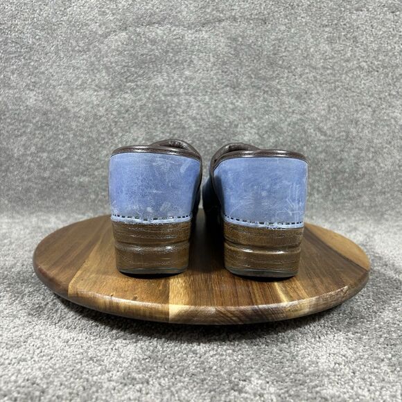 Dansko Professional Women’s Sz 42 Blue Leather Nursing Healthcare Clogs Used - Picture 6 of 11